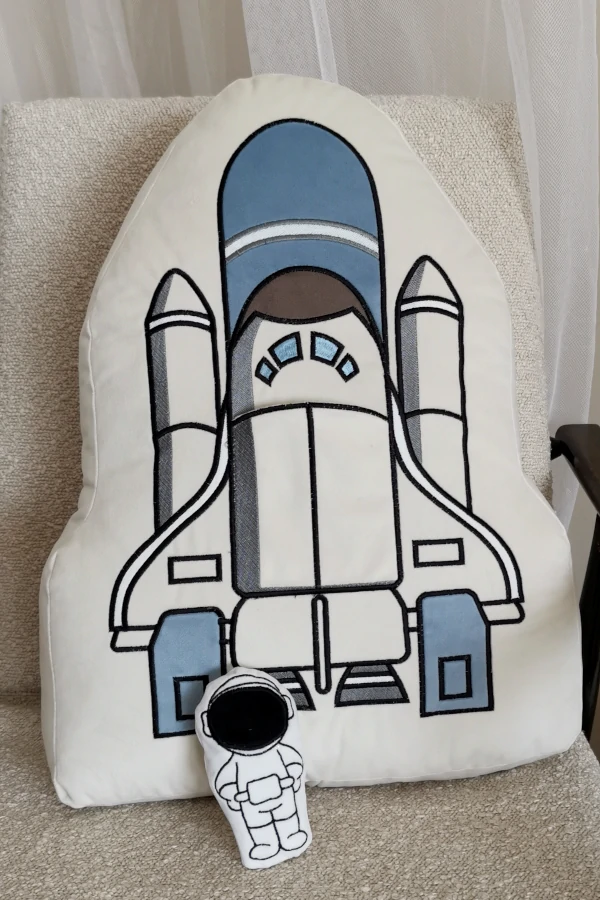 Poduszka z velvetu – Rakieta